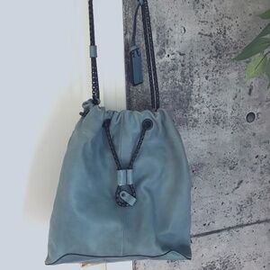 Authentic Leather JOY GRYSON Bag in SOFT Robin's egg BLUE